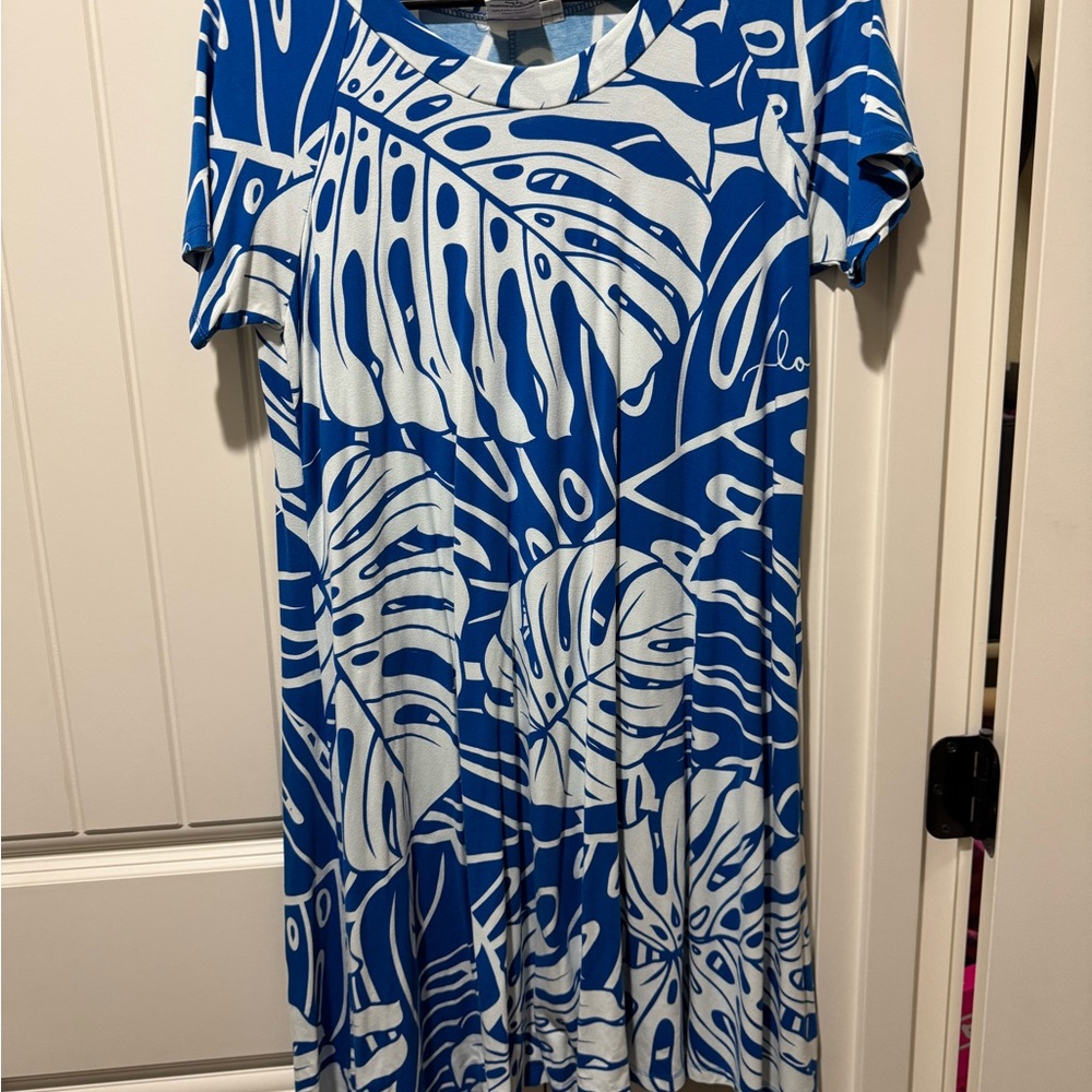 Simply Sisters White and Blue Midi Sundress